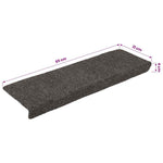 5 db öntapadós lépcsőszőnyeg 65 x 21 x 4 cm antracit téglalap alakú széllel 8
