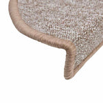 10 db világosbarna félkör alakú lépcsőszőnyeg 56 x 17 x 3 cm 6