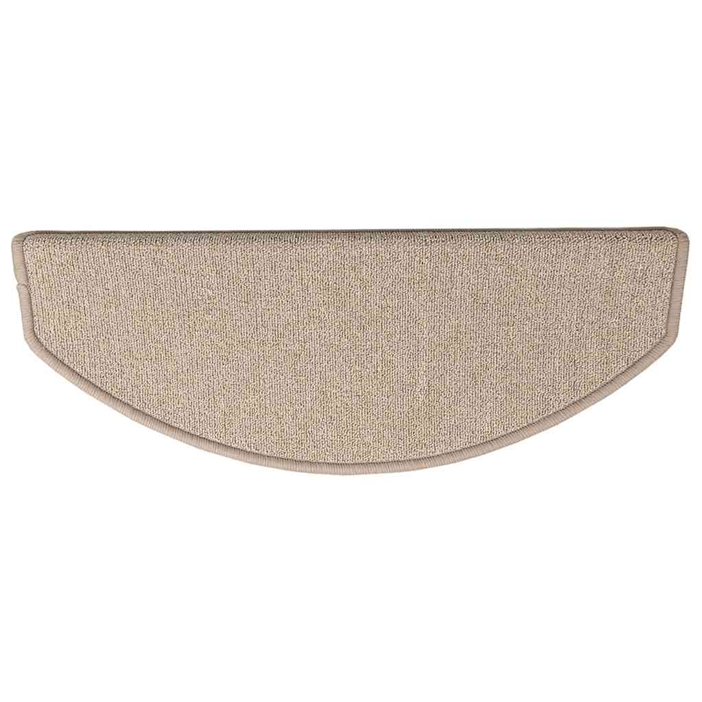 10 db lépcsőszőnyeg 56 x 17 x 3 cm bézs félkör alakú 6