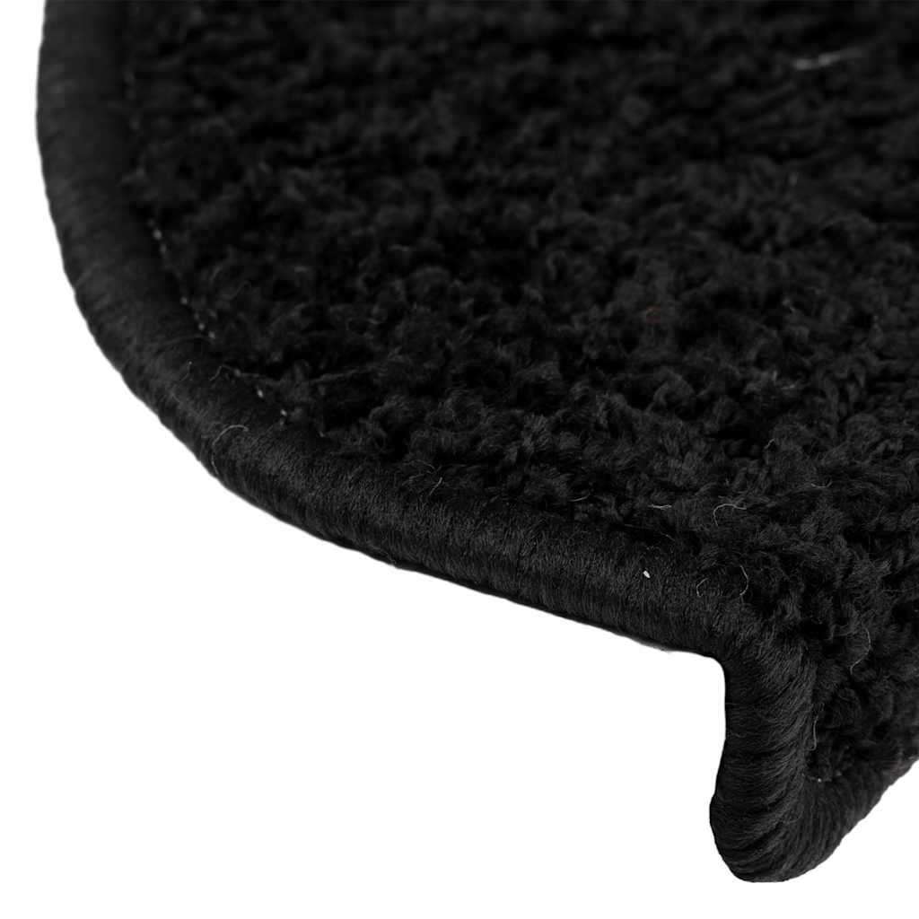 10 db fekete, félkör alakú lépcsőszőnyeg 65 x 21 x 4 cm, nagy 7