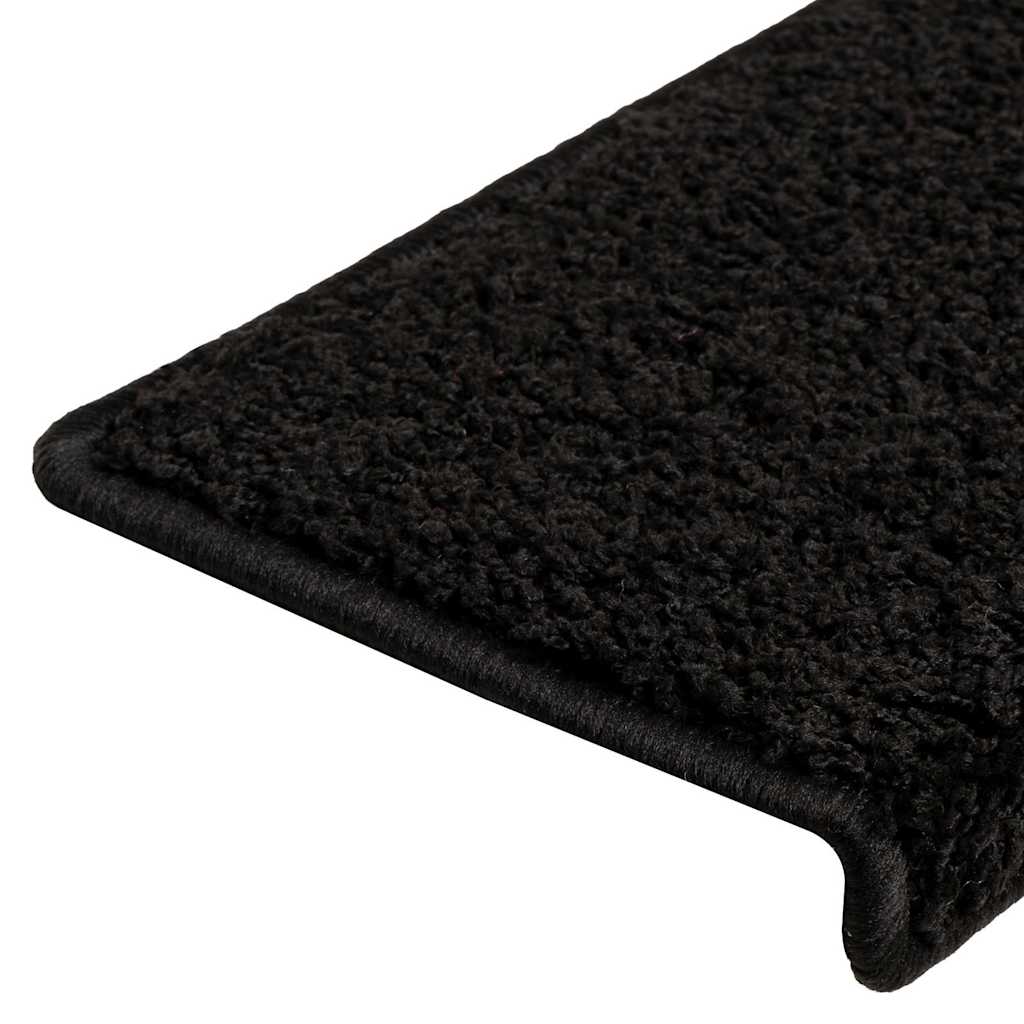 10 db fekete lépcsőszőnyeg, téglalap alakú széllel, 65 x 21 x 4 cm 7
