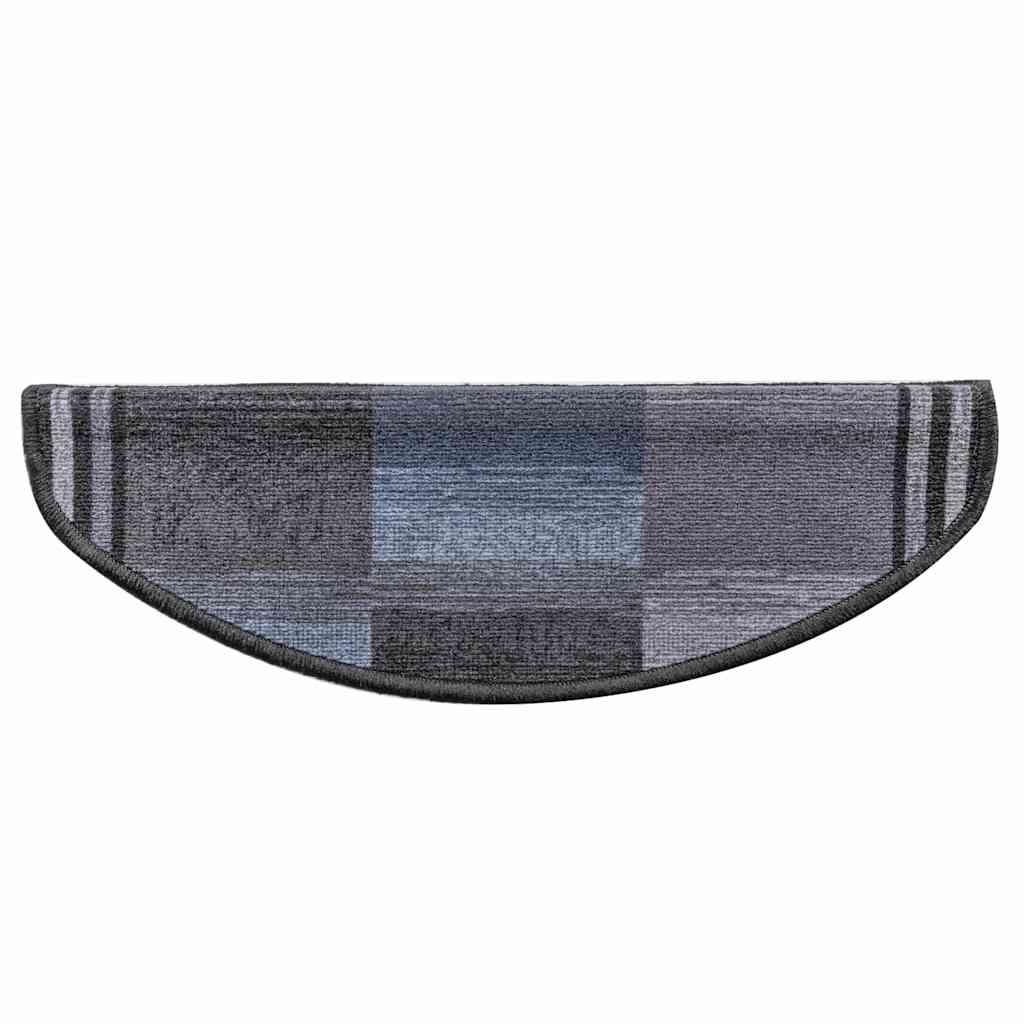 5 db fekete és szürke öntapadó lépcsőszőnyeg 65x21x4 cm 5