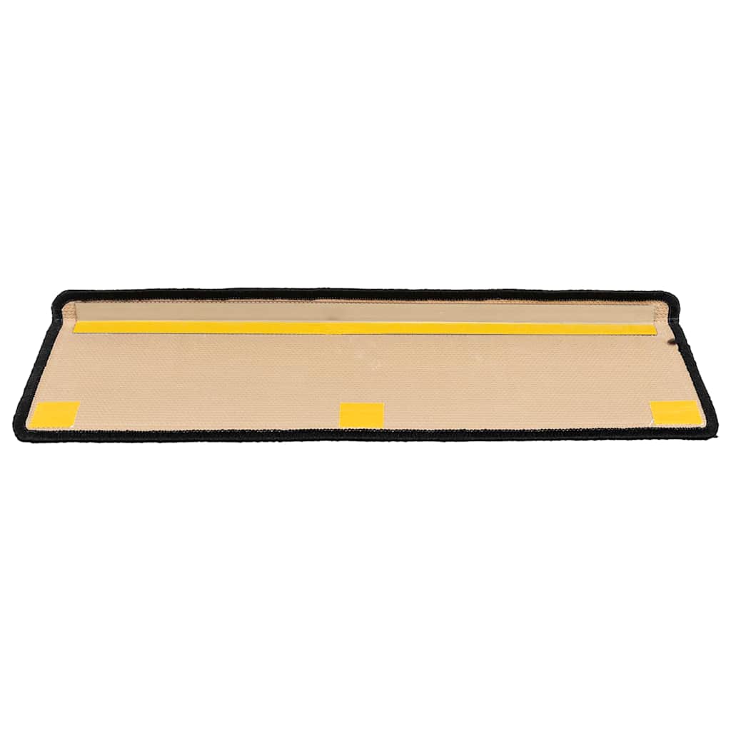 10 db fekete és szürke öntapadó lépcsőszőnyeg 65x21x4 cm 4