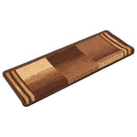 10 db barna öntapadó lépcsőszőnyeg 65x21x4 cm 2