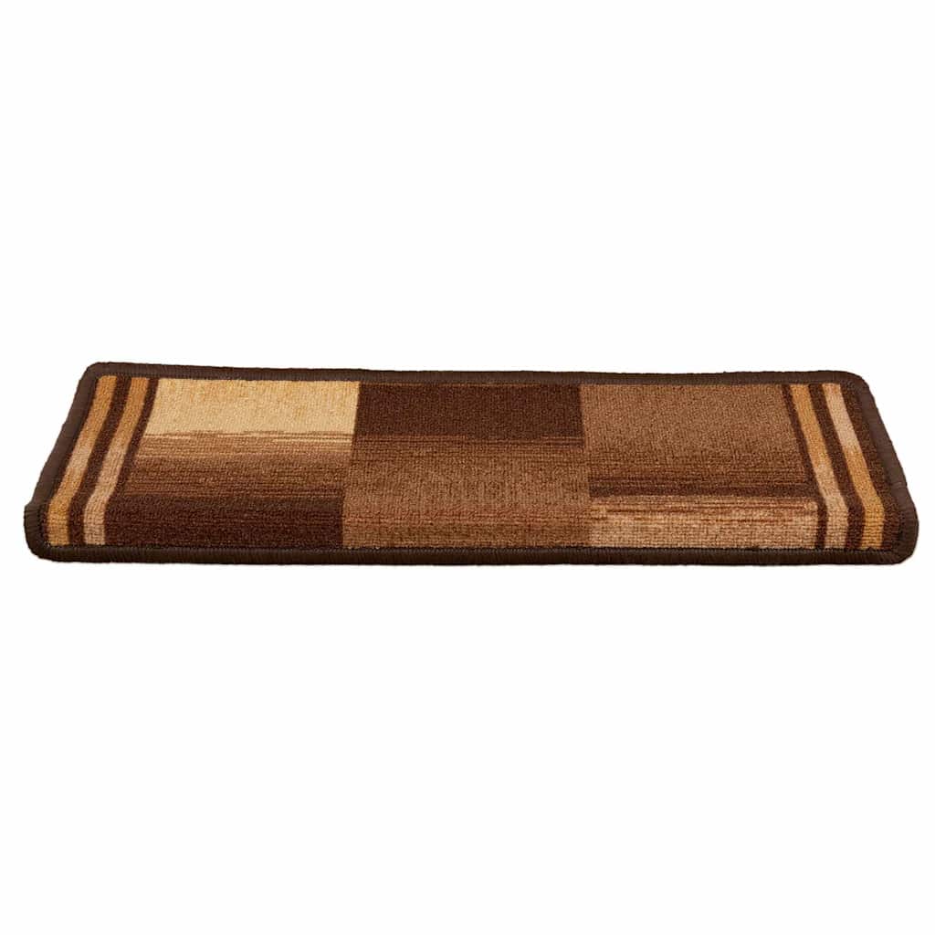 10 db barna öntapadó lépcsőszőnyeg 65x21x4 cm 3