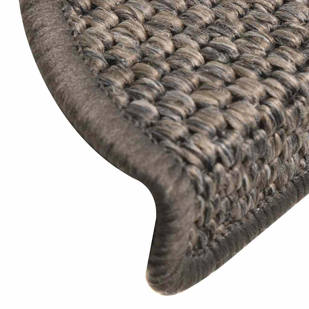 15 db szizál hatású szürke-bézs lépcsőszőnyeg 56 x 17 x 3 cm 7