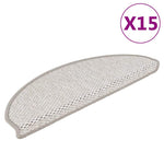 15 db szizál hatású platina öntapadó lépcsőszőnyeg 65x21x4 cm