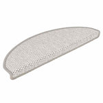 15 db szizál hatású platina öntapadó lépcsőszőnyeg 65x21x4 cm 2