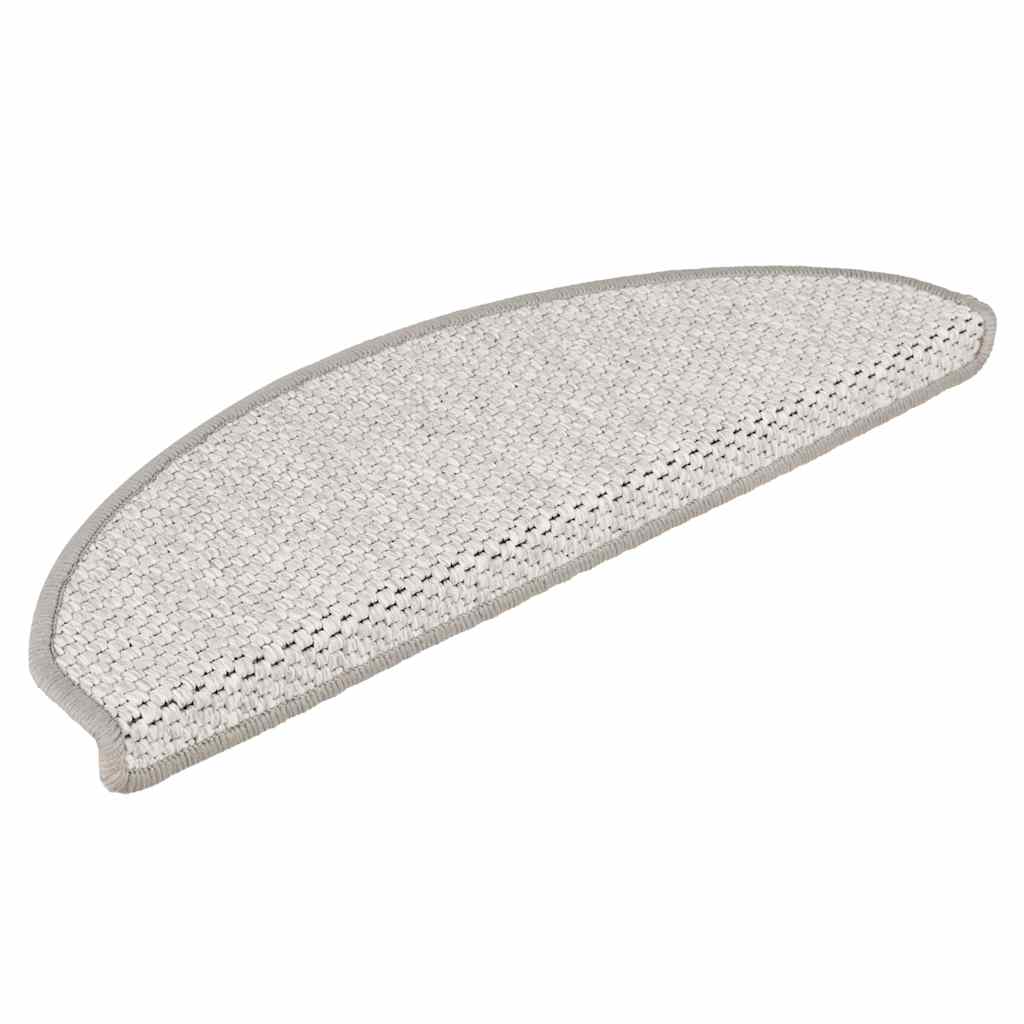 15 db szizál hatású platina öntapadó lépcsőszőnyeg 65x21x4 cm 2