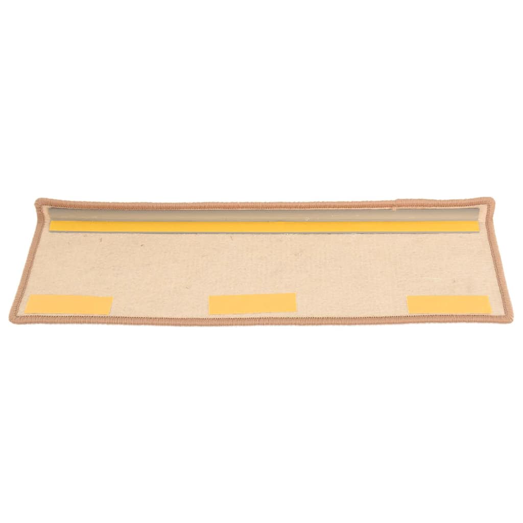 15 db világosbarna, téglalap alakú szélű lépcsőszőnyeg 65 x 21 x 4 cm 5