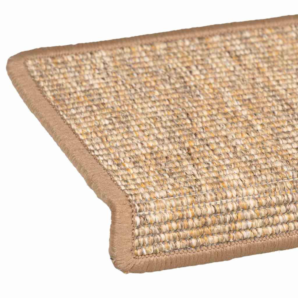 15 db világosbarna, téglalap alakú szélű lépcsőszőnyeg 65 x 21 x 4 cm 7
