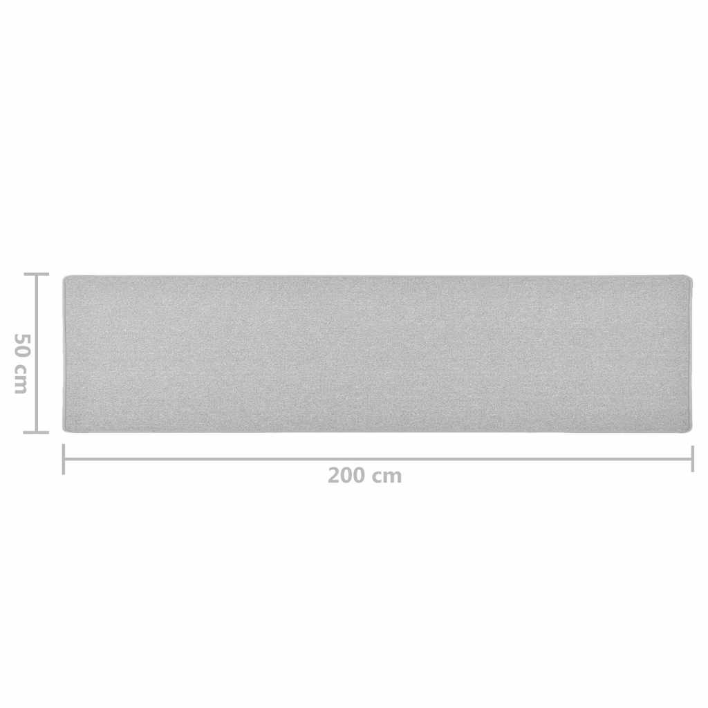 Világosszürke futószőnyeg 50 x 200 cm 7