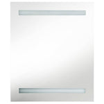 Fényes fekete LED-es tükrös fürdőszobaszekrény 50 x 14 x 60 cm 4