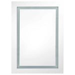 Fényes szürke LED-es tükrös fürdőszobaszekrény 50 x 13 x 70 cm 4