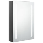 Fényes szürke LED-es tükrös fürdőszobaszekrény 50 x 13 x 70 cm 2