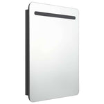 Fényes fekete LED-es tükrös fürdőszobaszekrény 60 x 13 x 70 cm 3