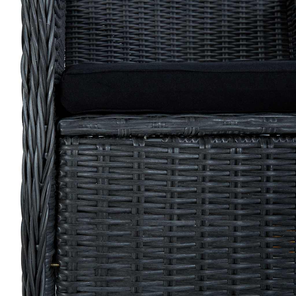 5 részes sötétszürke kerti étkezőgarnitúra 11
