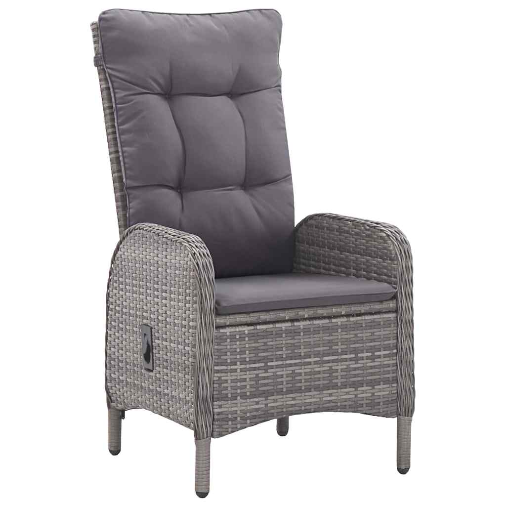 9 részes szürke kerti étkezőgarnitúra 6