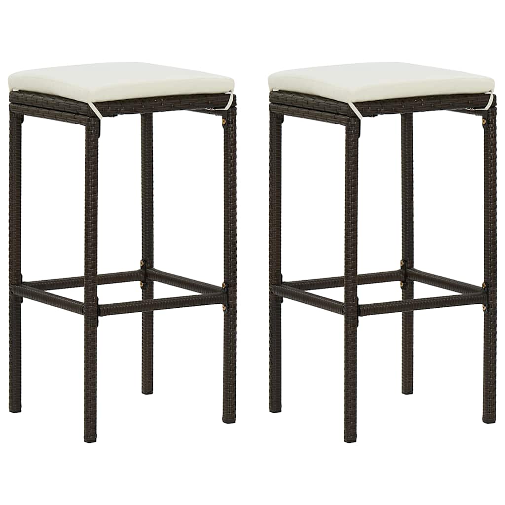 3 részes barna kerti bárszett párnákkal 8