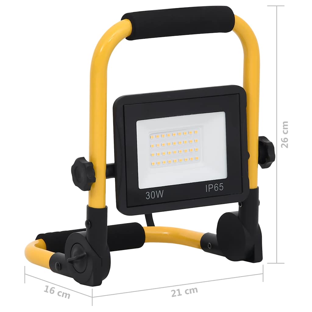 Meleg fehér fényű fogantyúval ellátott LED-es reflektor 30 W 12