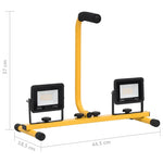 Hideg fehér fényű fogantyúval ellátott LED-es reflektor 2x20 W 12