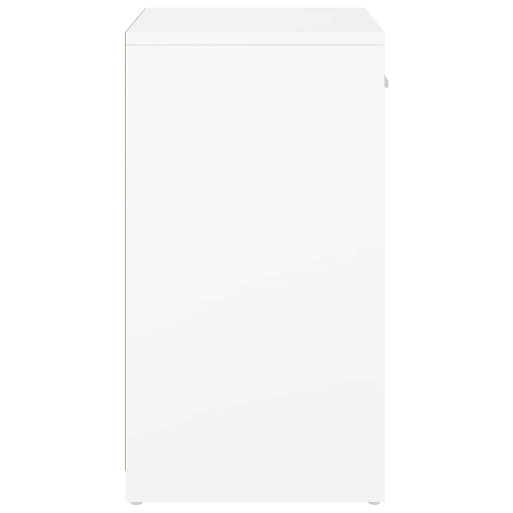 Fehér szerelt fa cipőtároló pad 94,5 x 31 x 57 cm 4