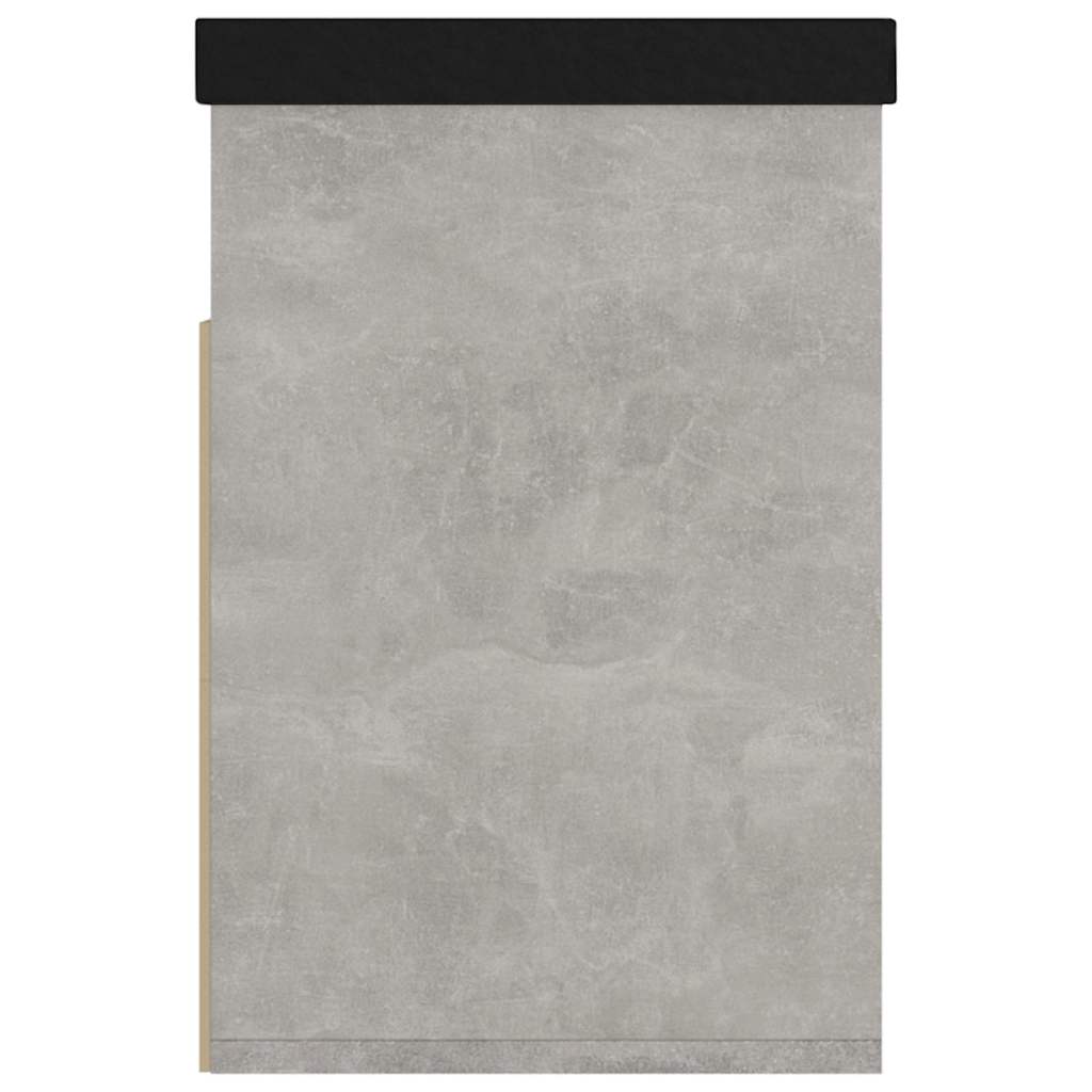 Betonszürke szerelt fa cipőtároló pad párnával 80 x 30 x 47 cm 6