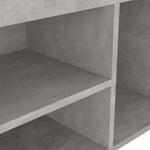 Betonszürke szerelt fa cipőtároló pad párnával 80 x 30 x 47 cm 7