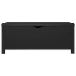 Fekete szerelt fa tárolódoboz párnával 105 x 40 x 45 cm 5