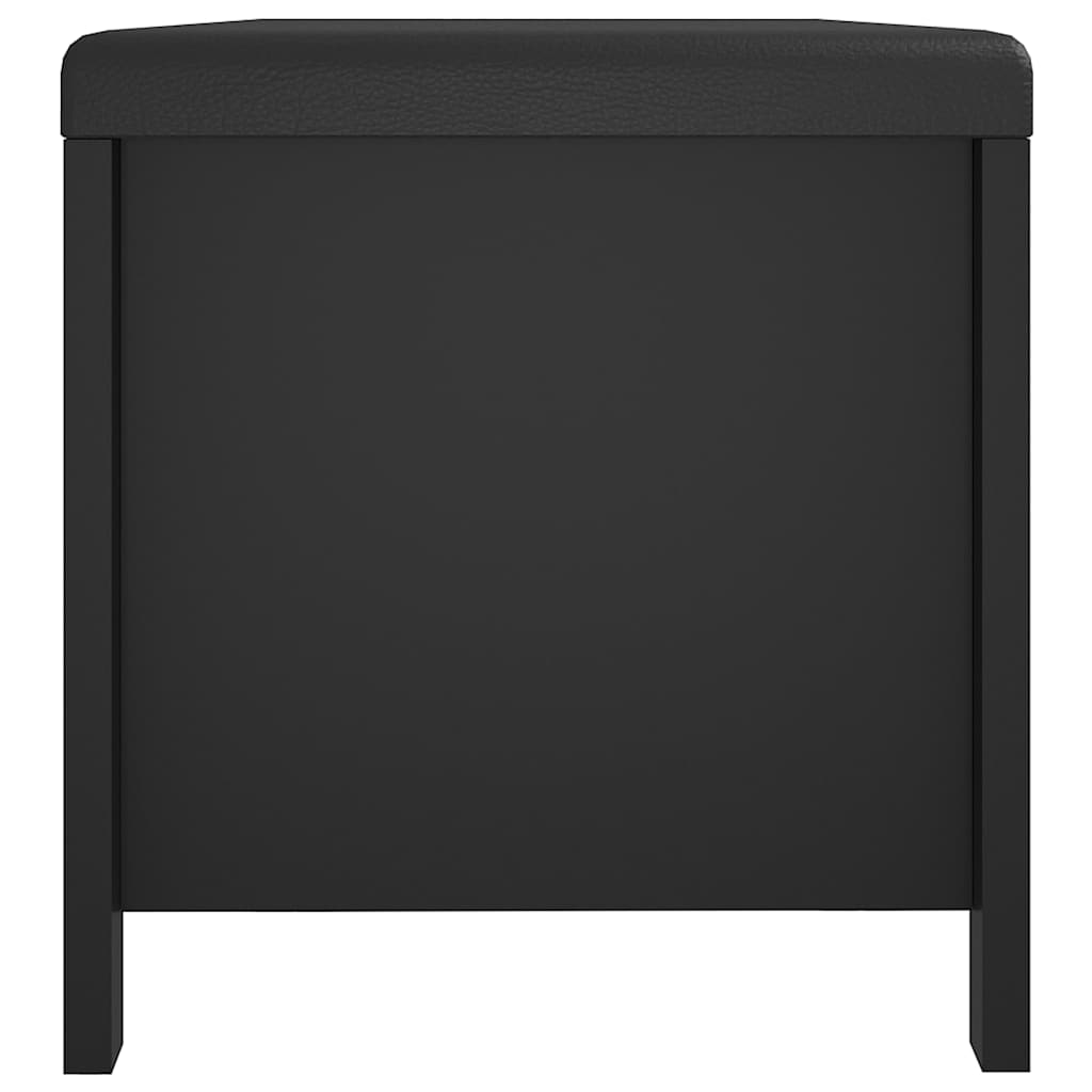 Fekete szerelt fa tárolódoboz párnával 105 x 40 x 45 cm 6