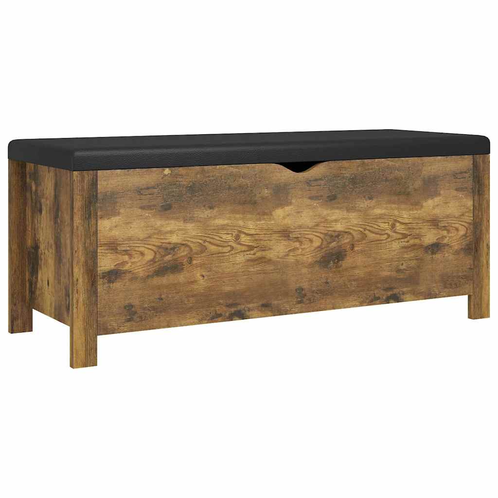 Füstölt tölgy színű tárolódoboz párnával 105 x 40 x 45 cm 2
