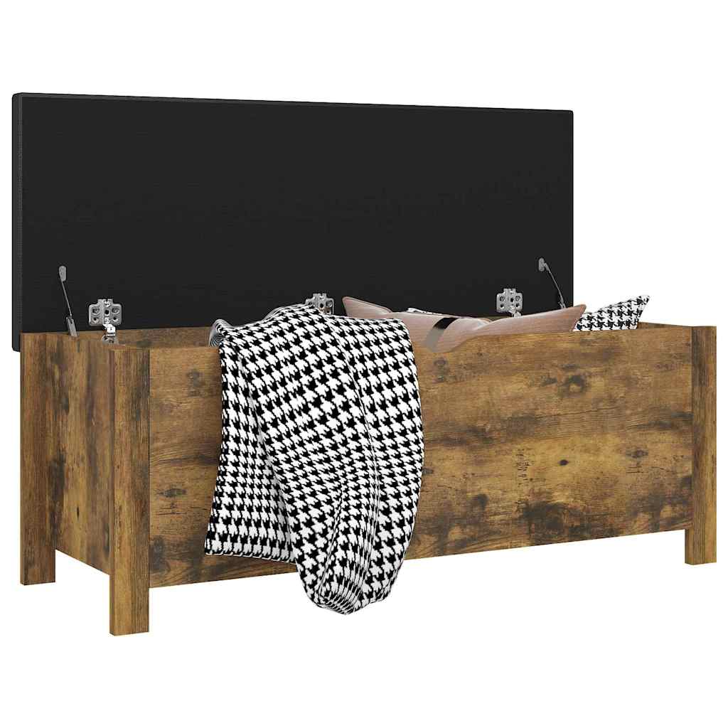 Füstölt tölgy színű tárolódoboz párnával 105 x 40 x 45 cm 3
