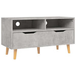 Betonszürke szerelt fa TV-szekrény 90 x 40 x 48,5 cm 2