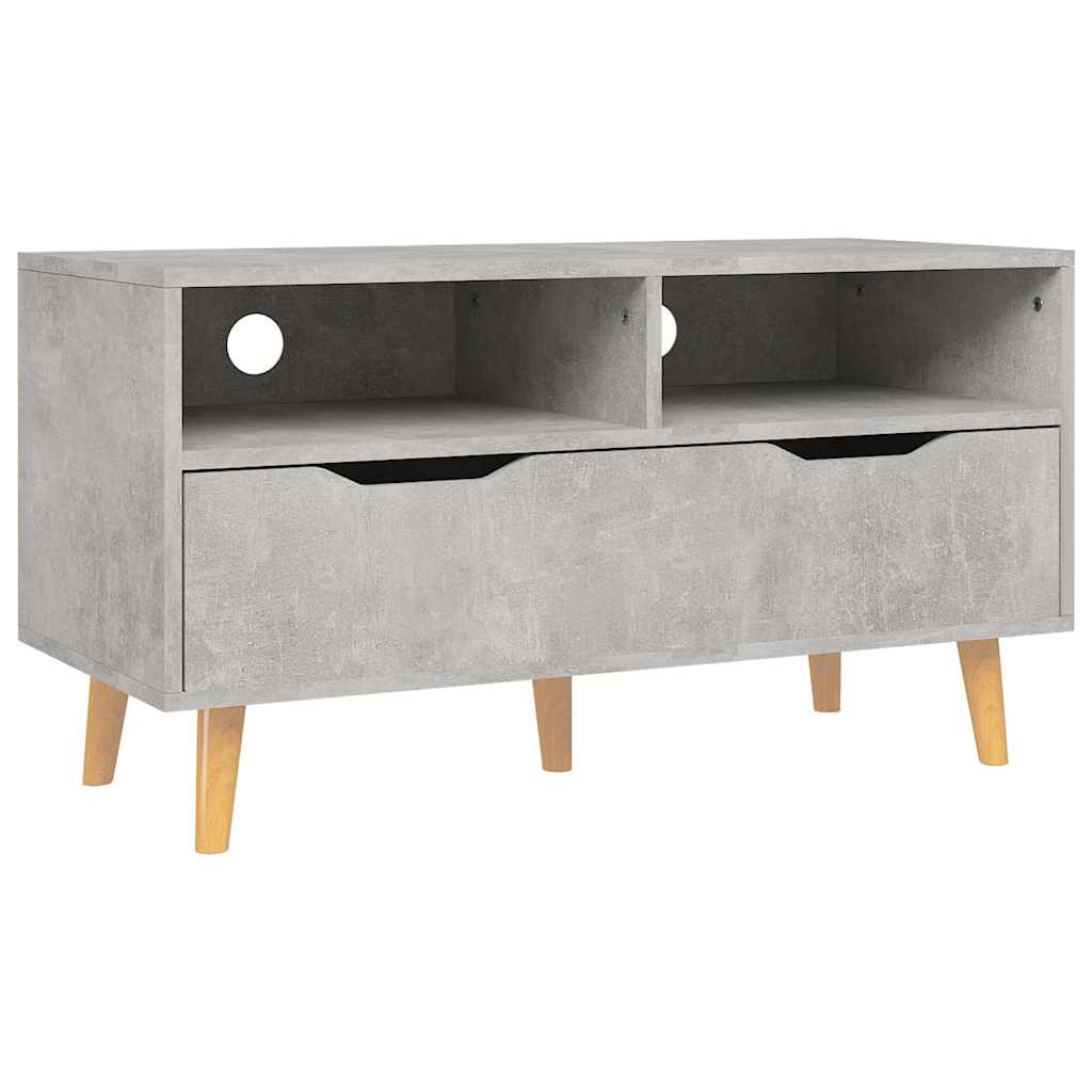 Betonszürke szerelt fa TV-szekrény 90 x 40 x 48,5 cm 2