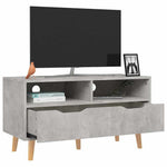 Betonszürke szerelt fa TV-szekrény 90 x 40 x 48,5 cm 3