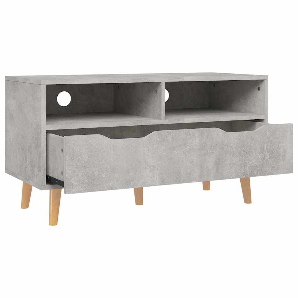 Betonszürke szerelt fa TV-szekrény 90 x 40 x 48,5 cm 4