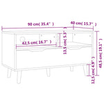 Betonszürke szerelt fa TV-szekrény 90 x 40 x 48,5 cm 7