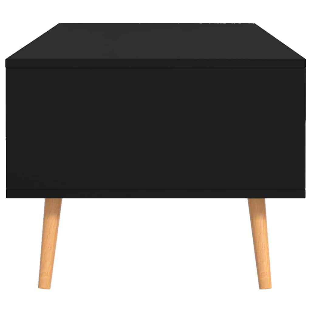 Fekete szerelt fa dohányzóasztal 100 x 49,5 x 43 cm 5