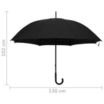 Fekete esernyő 130 cm 6