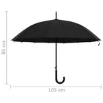 Fekete automatikus esernyő 105 cm 6