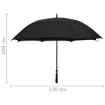 Fekete esernyő 130 cm 6