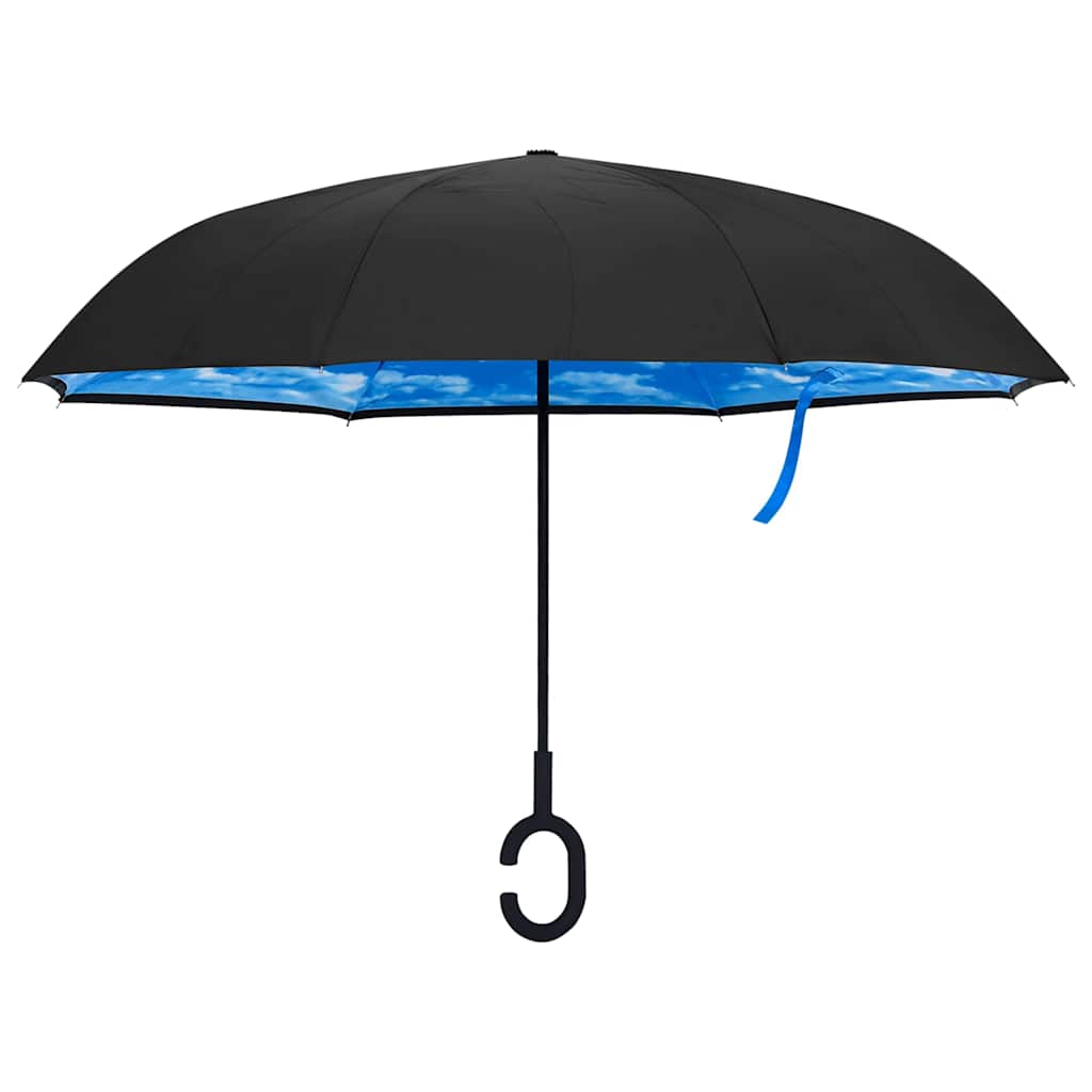 Fekete C-markolatú esernyő 108 cm 2