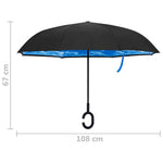 Fekete C-markolatú esernyő 108 cm 6