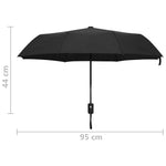 Fekete automatikusan összecsukható esernyő 95 cm 6