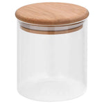 10 db üvegedény bambuszfedéllel 600 ml 2