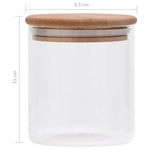 10 db üvegedény bambuszfedéllel 600 ml 7