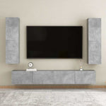 Betonszürke szerelt fa TV-szekrény 30,5 x 30 x 110 cm 12