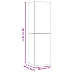 Betonszürke szerelt fa TV-szekrény 30,5 x 30 x 110 cm 15