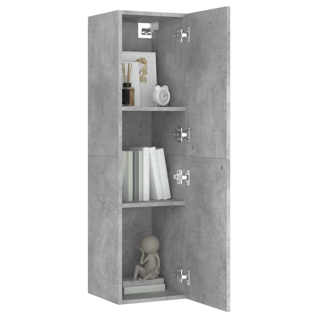 Betonszürke szerelt fa TV-szekrény 30,5 x 30 x 110 cm 8