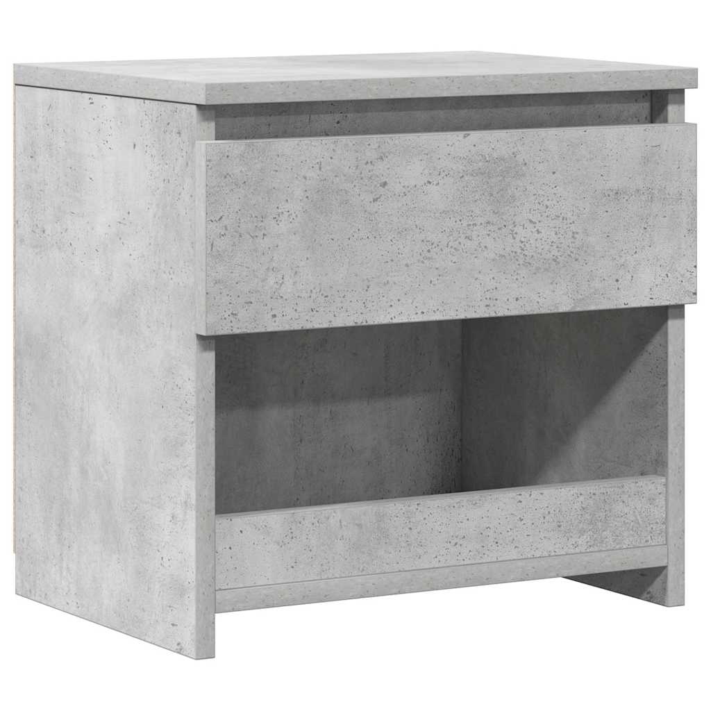 Betonszürke szerelt fa éjjeliszekrény 40 x 30 x 39 cm 2